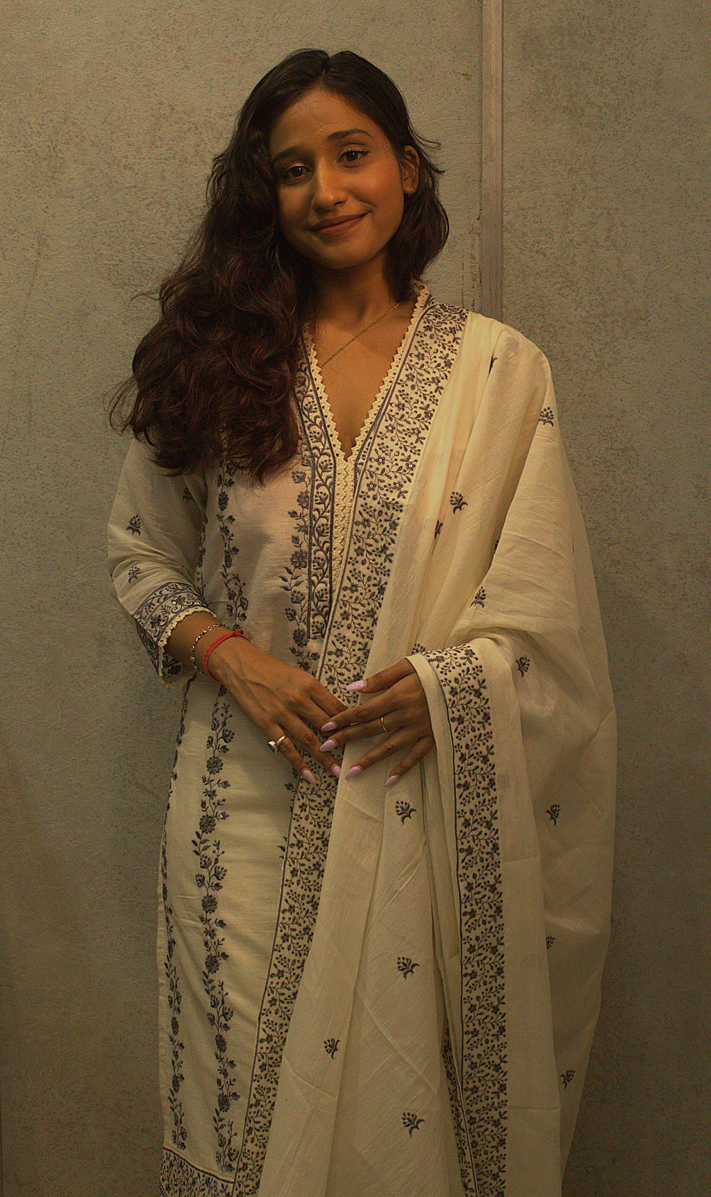 Linen Cotton Three Piece Designer Dress