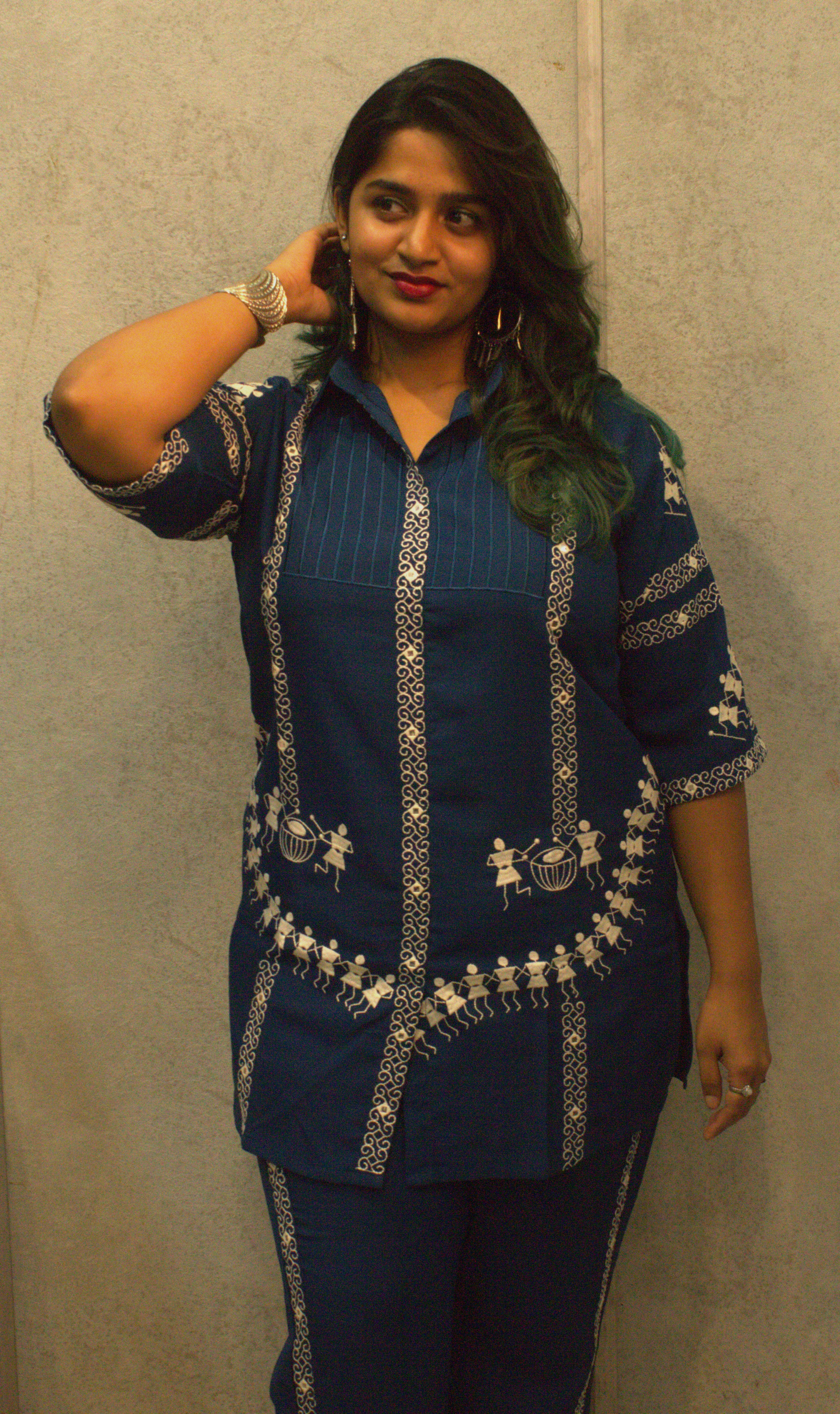 Cotton Designer Cord Set with Hand Thread Work