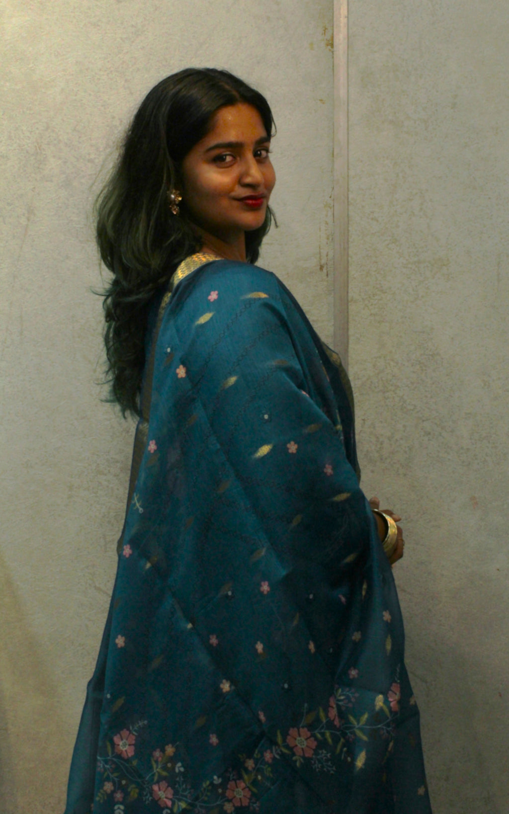 Cotton Kurti Set with Hand Work & Printed Dupatta